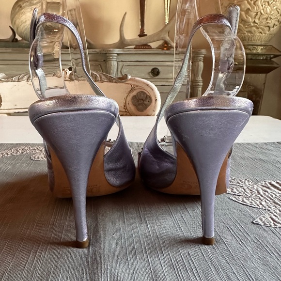 D&G - Dolce and Gabbana Metallic Violet Heels - Picture 5 of 12